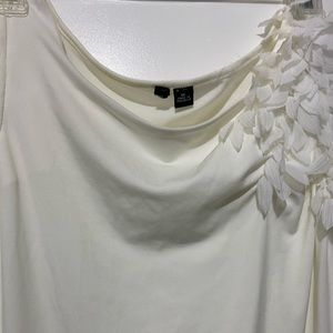 Ladies Fancy Sleeveless Blouse-White